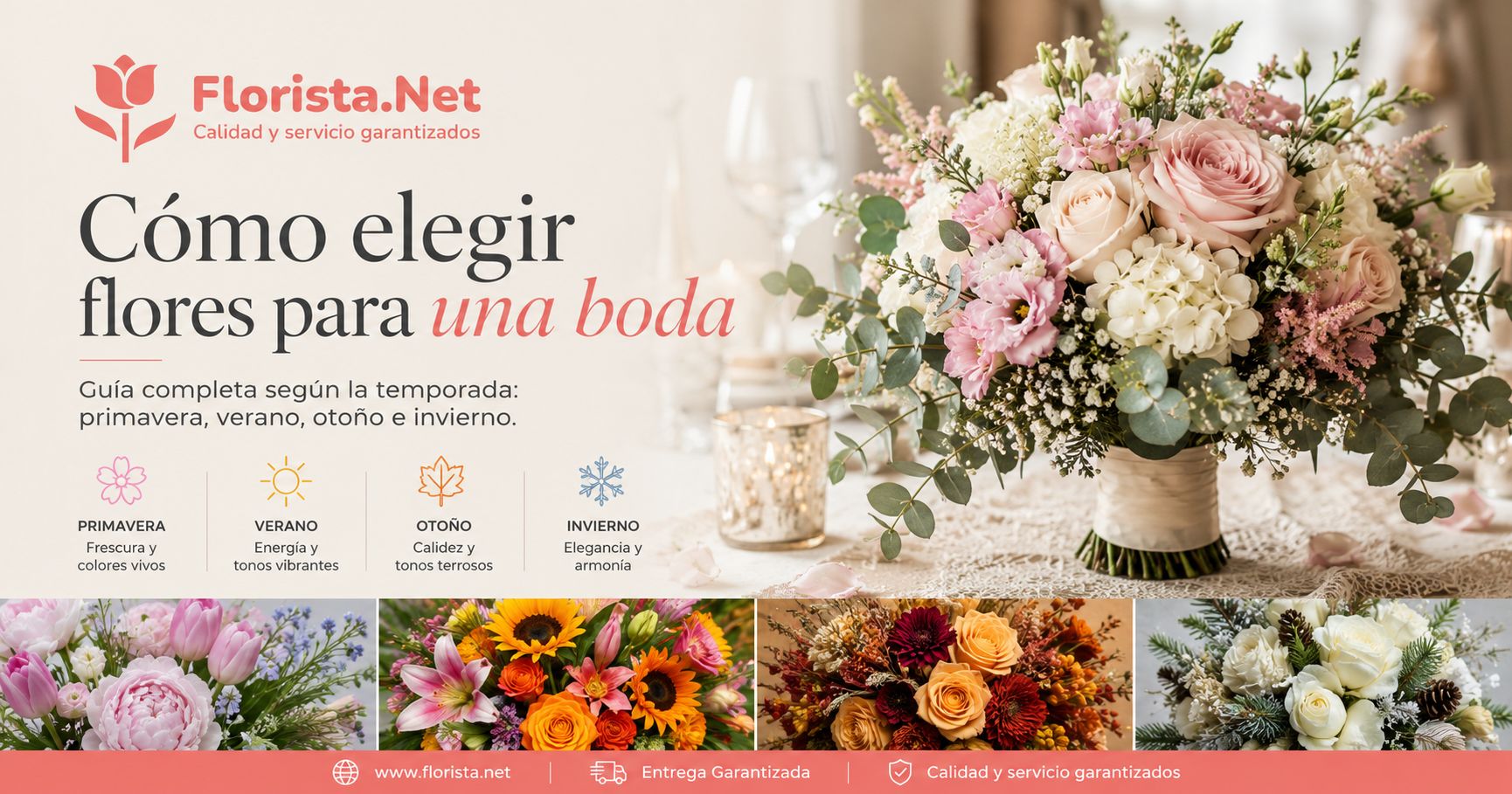 Cómo elegir flores para una boda según la temporada: guía completa