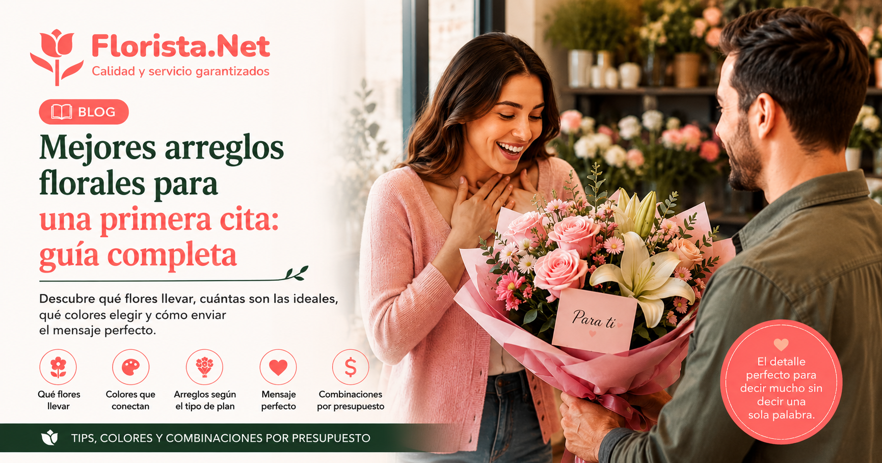 Mejores arreglos florales para una primera cita: guía completa