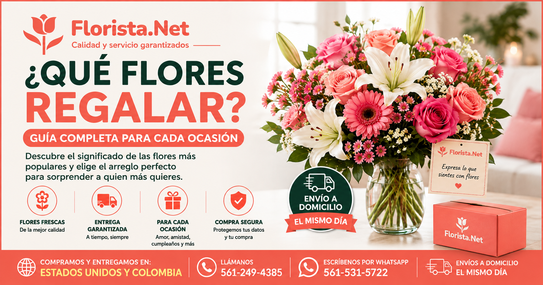 ¿Qué flores regalar? Guía para elegir el arreglo perfecto según la ocasión y la persona