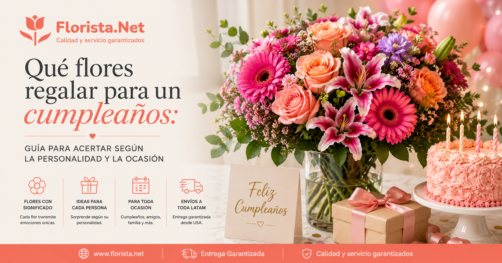 Qué flores regalar para un cumpleaños: guía para acertar según la persona